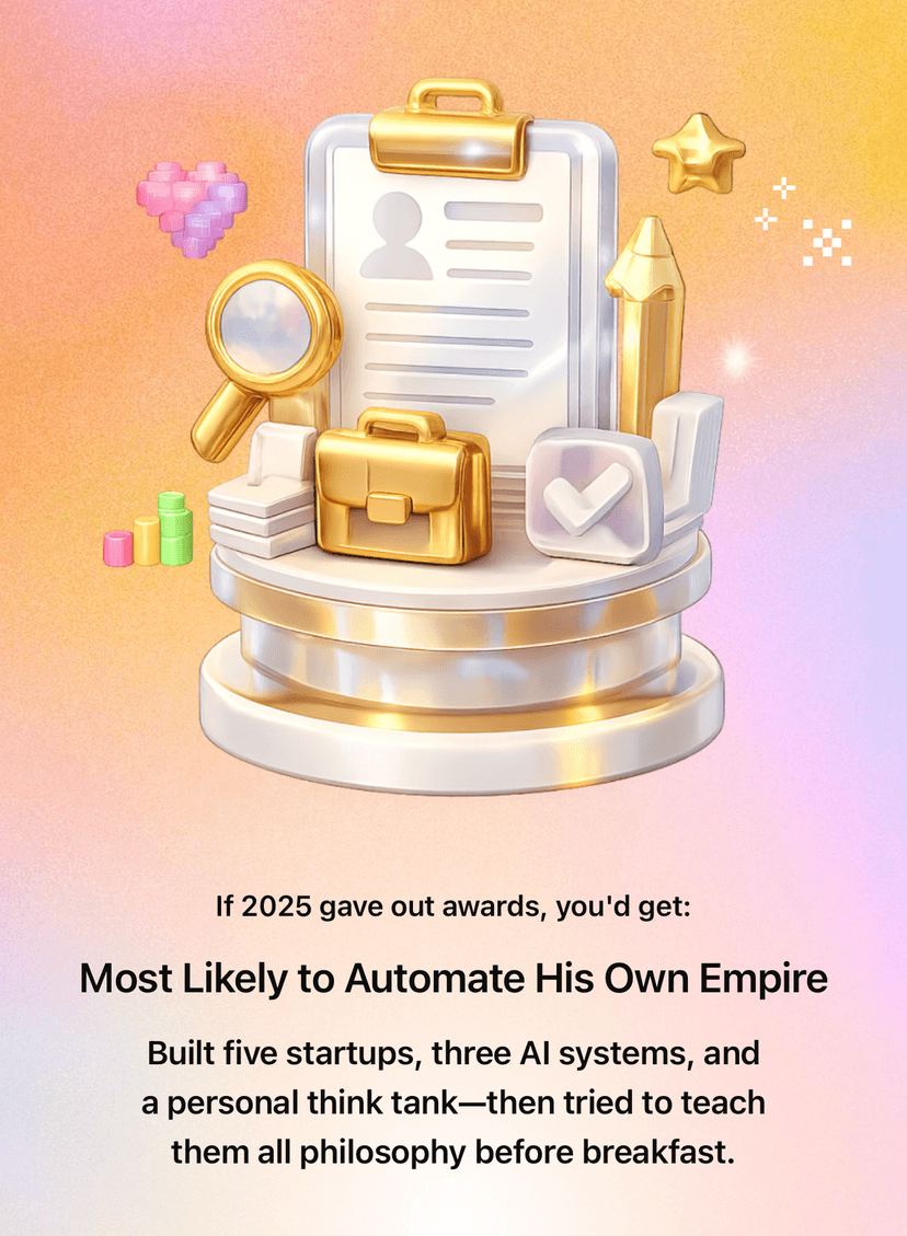 2025 Award — Most Likely to Automate My Own Empire